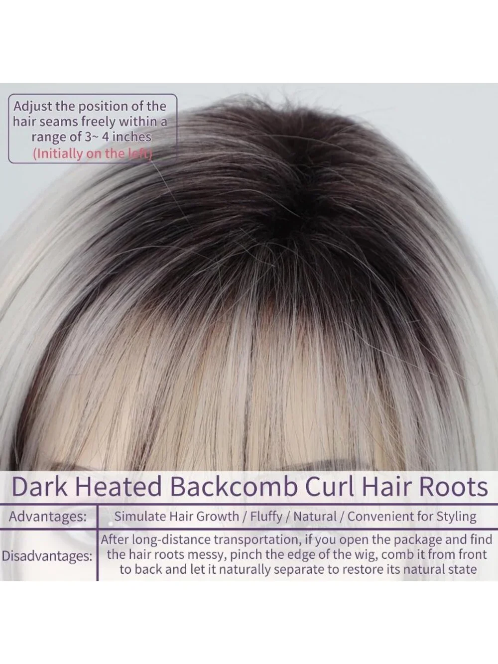 Women Platinum Brown 12 Inch Mid Length Heat Synthetic Straight Layered Bob Wigs